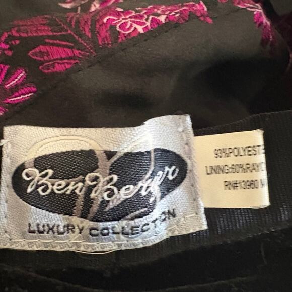 Vintage Y2K Ben Berger Luxury Black Velvet Slouch Bucket Hat Ruched Retro Glam main image 6
